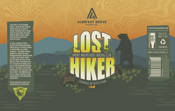 Lost Hiker Beer from Albright Grove Brewing